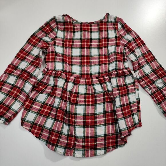 Girls Red Plaid Button Down Tunic Shirt Size 6x NEW without Tags - Picture 6 of 6